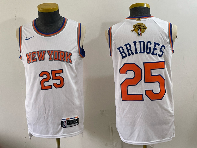 Men New York Knicks #25 Bridges white 2026 Nike NBA jersey 072206->new york knicks->NBA Jersey